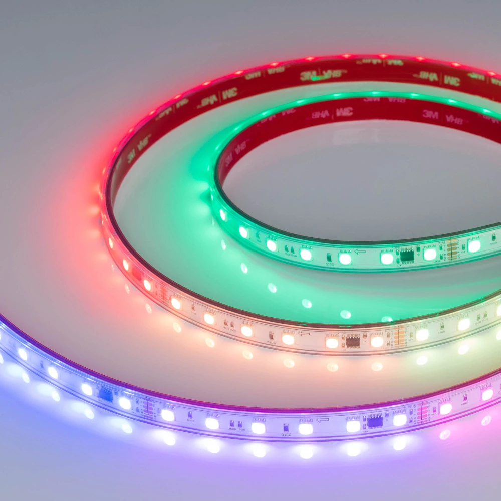 Лента герметичная DMX-PFS-B60-12mm 24V RGB-PX6 (14 W/m, IP68, 5060, 5m) (Arlight, -) 039608 - Viokon.com