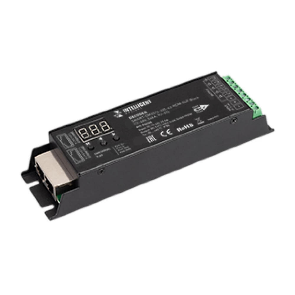 INTELLIGENT ARLIGHT Декодер SMART-DMX512-305-63-RDM-SUF Black (12-48V, 5x4A, RJ-45) (IARL, IP20 Металл, 5 лет) 036245 - Viokon.com