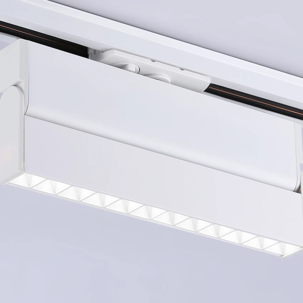 Трековый однофазный светодиодный светильник GL6816 WH белый LED 12W 4200K 24° 230*22*87 - Viokon.com