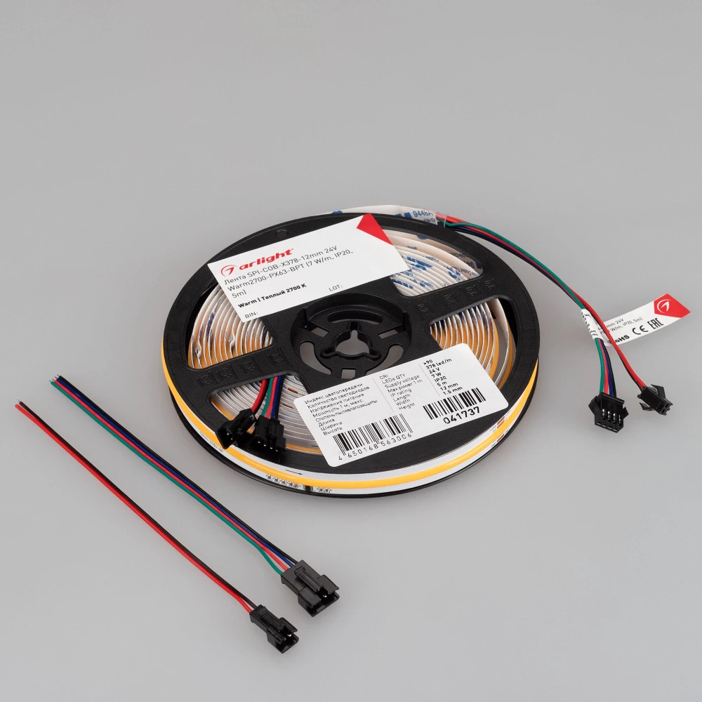 Лента SPI-COB-X378-12mm 24V Warm2700-PX63-BPT (7 W/m, IP20, 5m) (Arlight, бегущий огонь) 041737 - Viokon.com