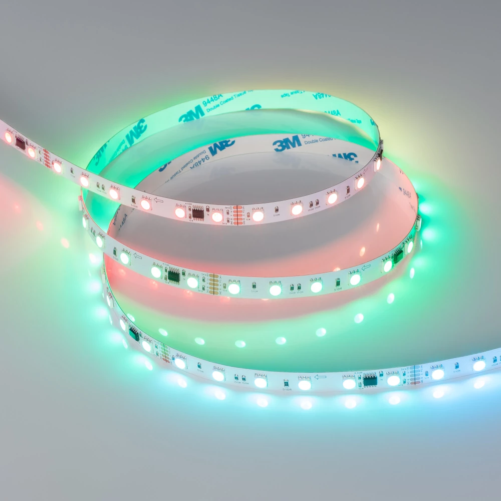 Лента DMX-B60-10mm 24V RGB-PX6 (14 W/m, IP20, 5060, 5m) (Arlight, -) 039183 - Viokon.com