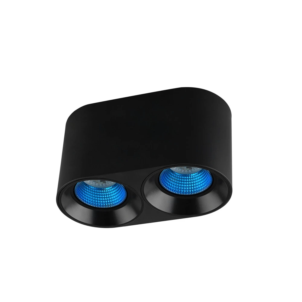 DK3096-BKCY Светильник накладной IP 20 10 Вт GU53 LED черныйголубой пластик - Viokon.com