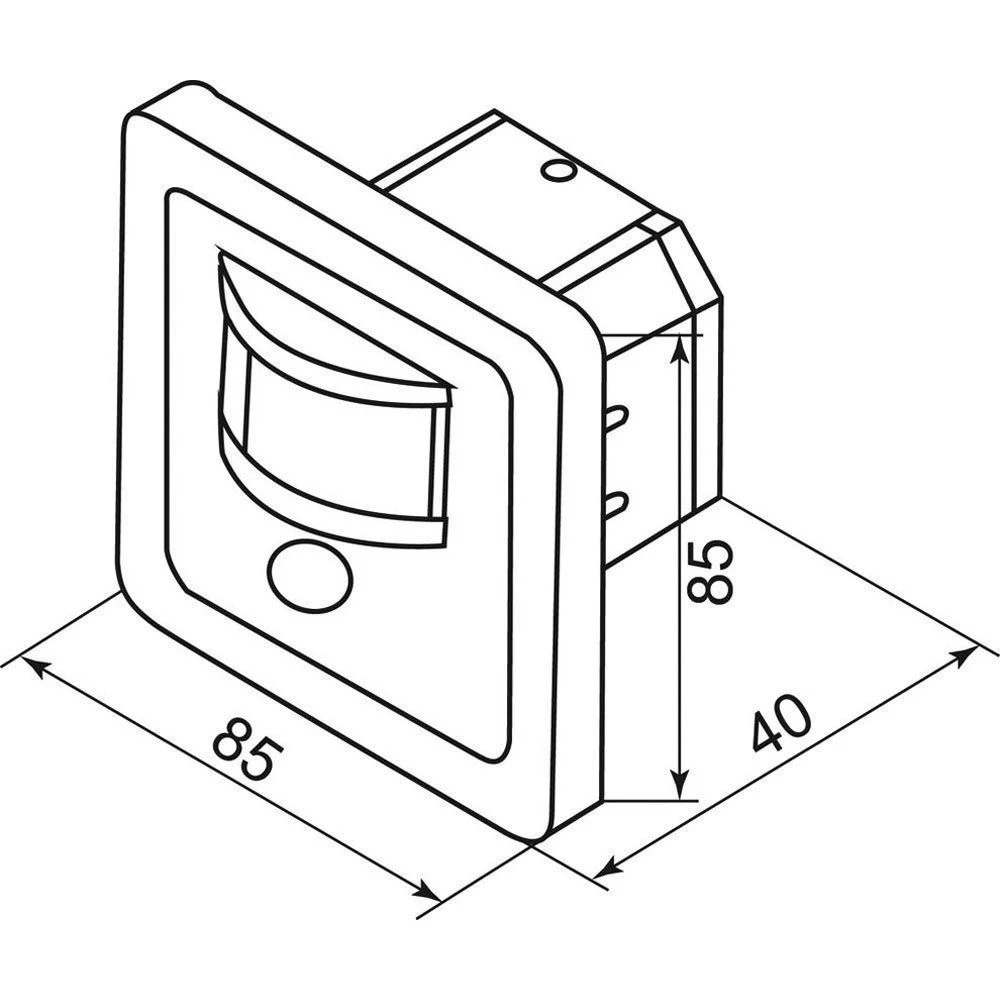 Датчик движения 600W 9m 120° белый, SEN1/LX19B (22005) - Viokon.com