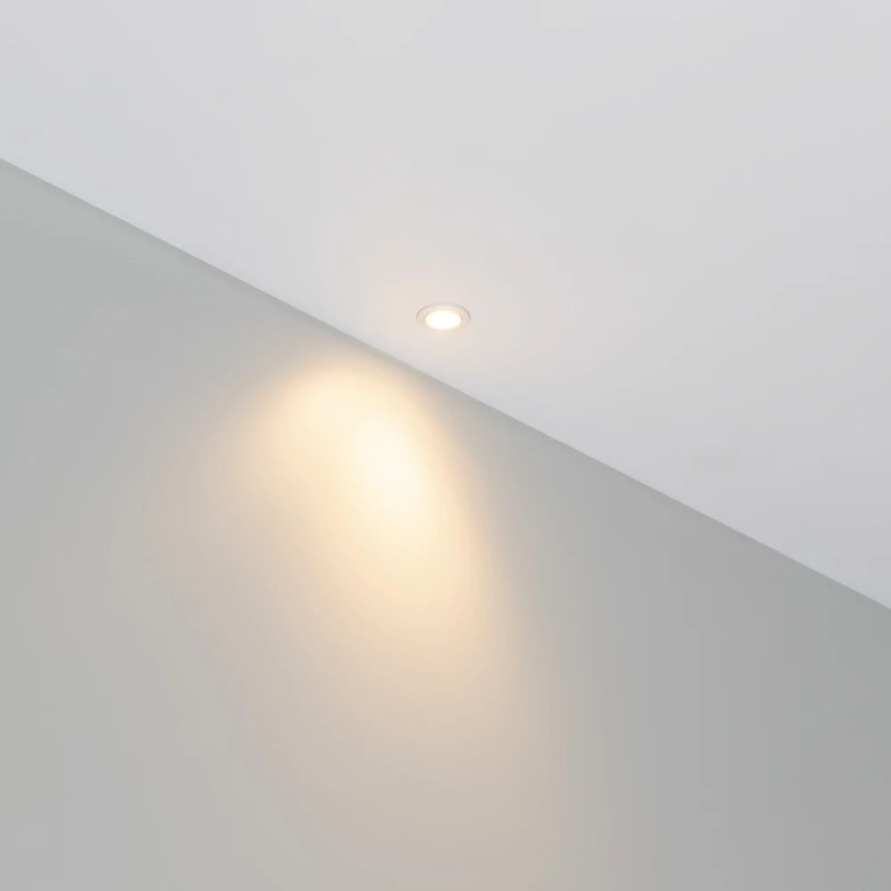 Светильник ART-PICCOLO-BUILT-R13-1W Warm3000 (WH, 30 deg, 3V) (Arlight, IP40 Металл, 3 года) 061666 - Viokon.com