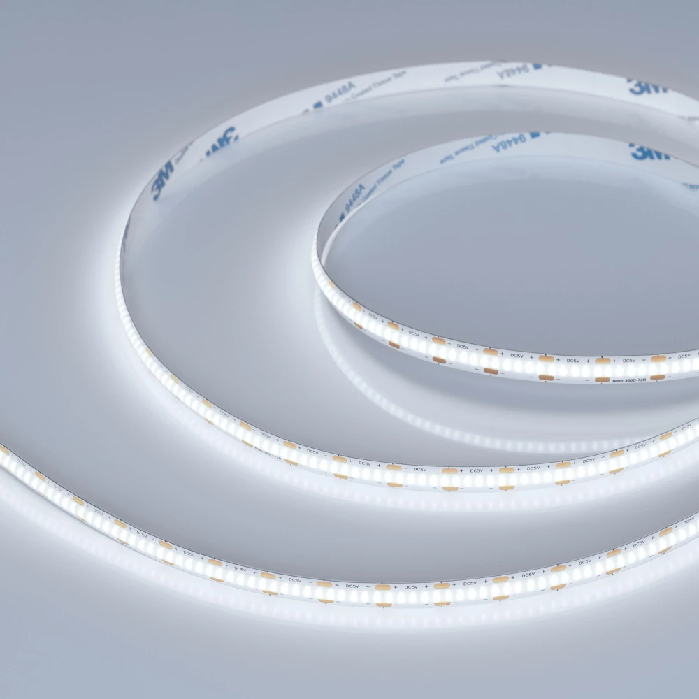 Лента COB-X360-8mm 5V White6000 (5 W/m, IP20, CSP, 5m) (Arlight, -) 041701 - Viokon.com