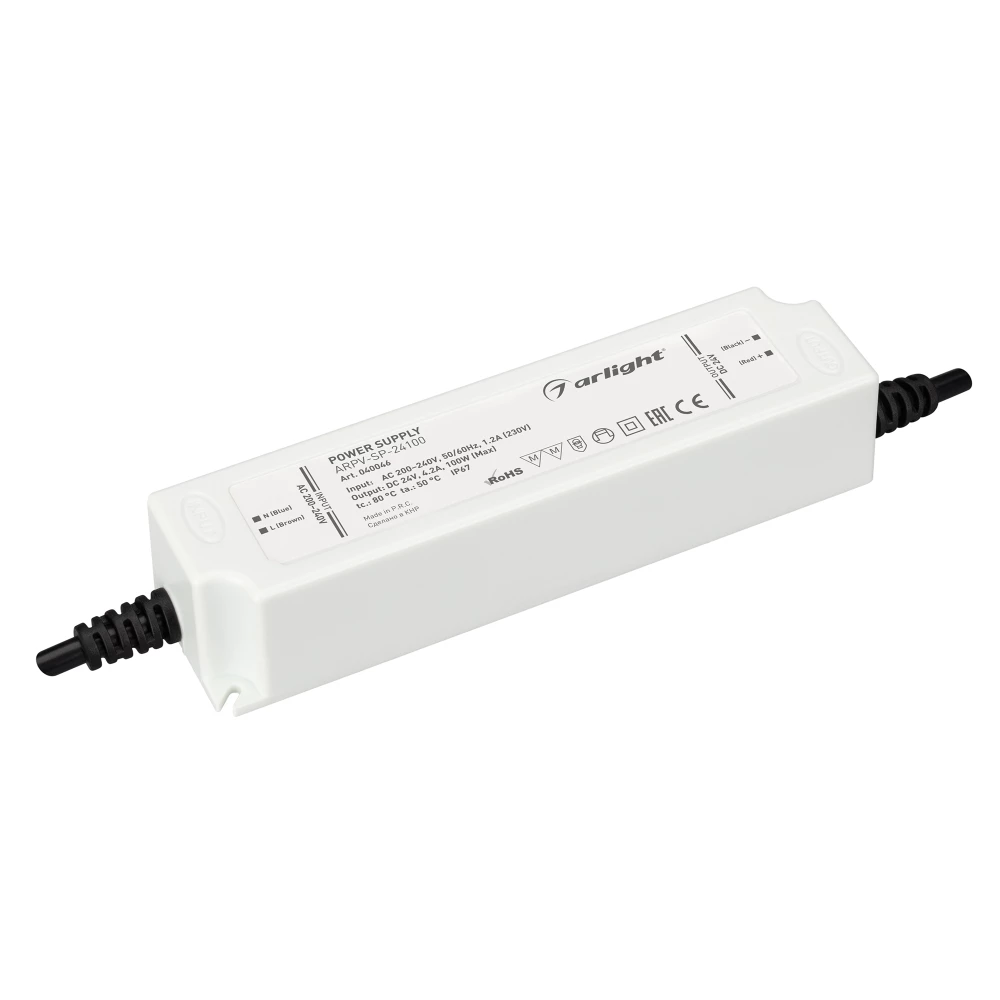 Блок питания ARPV-SP-24100 (24V, 4.2A, 100W) (Arlight, IP67 Пластик, 5 лет) 040046 - Viokon.com