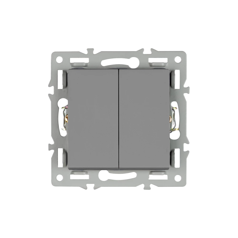 Механизм выключателя двухклавишный непроходной SWT-MK02-PL-GR (250V, 16A) (Arlight, -) 043726 - Viokon.com