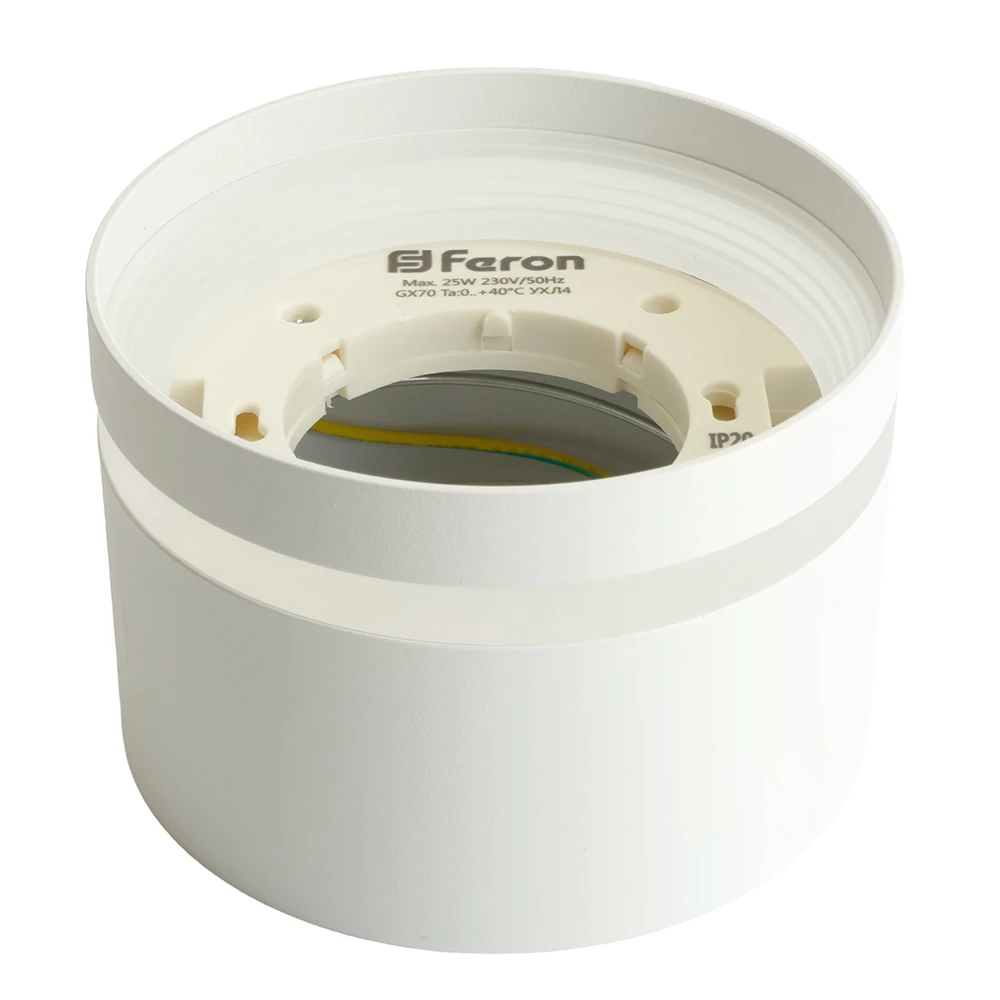 Светильник потолочный Feron HL372 LUNA 25W, 230V, GX70, белый (48736) - Viokon.com