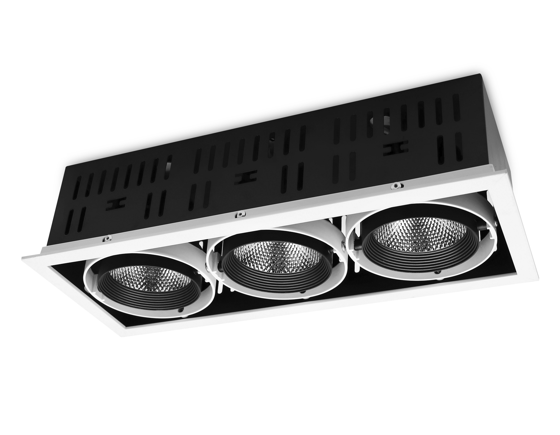 Карданный встраиваемый светодиодный светильник T813 BK/CH 3*12W 4200K - Viokon.com