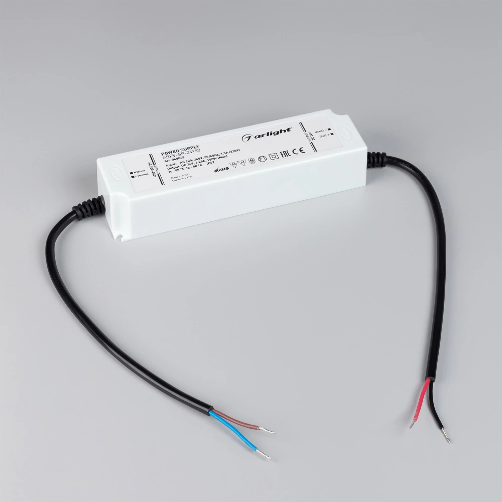 Блок питания ARPV-SP-24150 (24V, 6.25A, 150W) (Arlight, IP67 Пластик, 5 лет) 040048 - Viokon.com