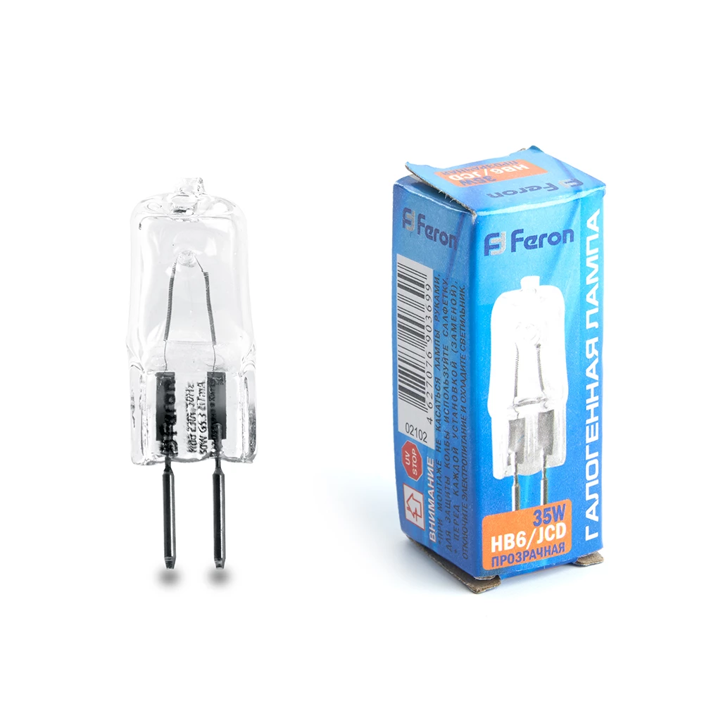 Лампа галогенная Feron HB6 JCD G5.3 35W 230V (02102) - Viokon.com