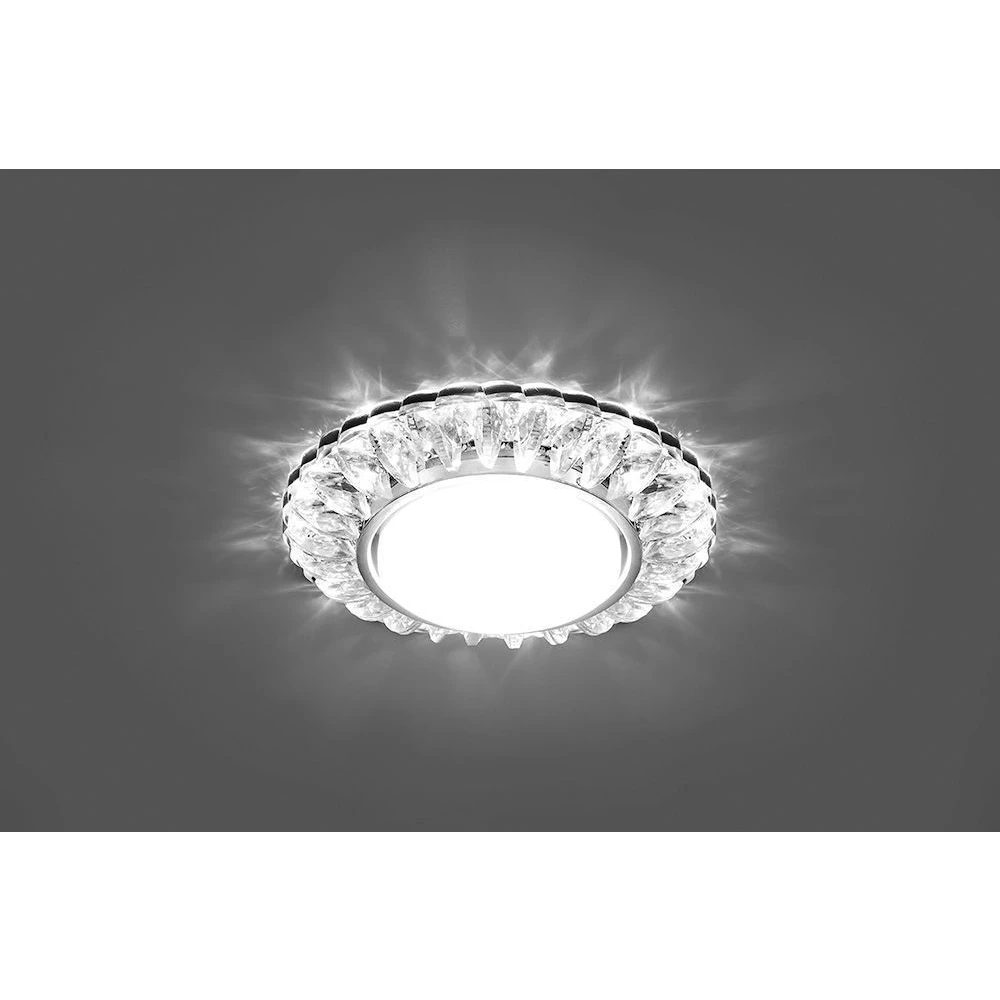 Светильник встраиваемый с белой LED подсветкой Feron CD4026 потолочный GX53 без лампы прозрачный (29540) - Viokon.com