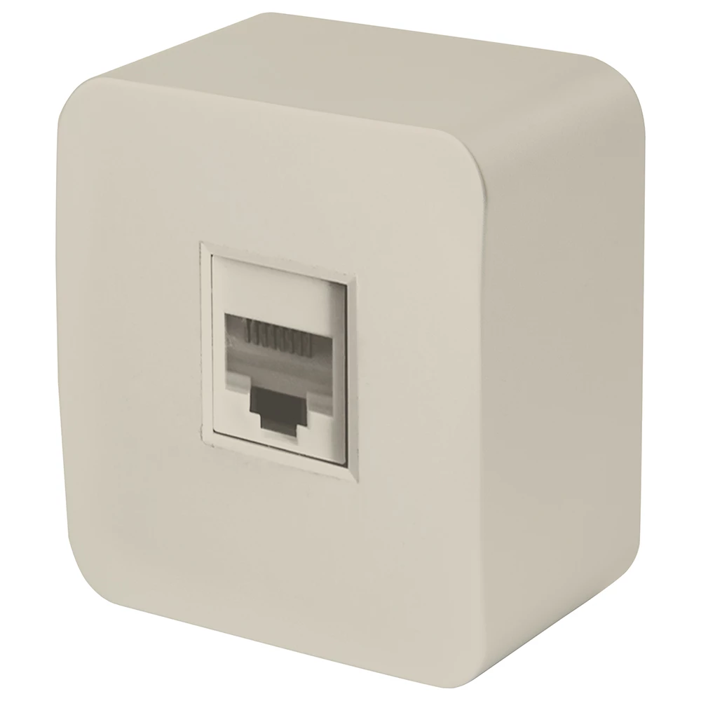 Розетка RJ-45 открытой установки, 1-местная, STEKKER, серия София, слоновая кость, MST00-20-04 (49482) - Viokon.com