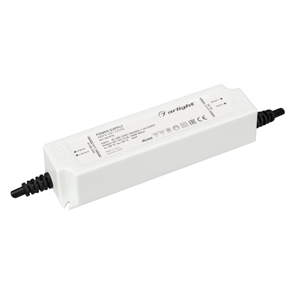 Блок питания ARPV-SP-12100 (12V, 8.3A, 100W) (Arlight, IP67 Пластик, 5 лет) 041915 - Viokon.com