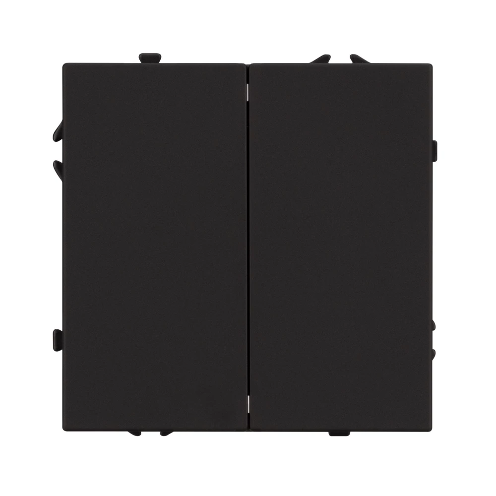 Механизм выключателя двухклавишный непроходной SWT-NOBE-MK02-SFPL-BK (230V, 10A) (Arlight, Черный оникс) 054252 - Viokon.com