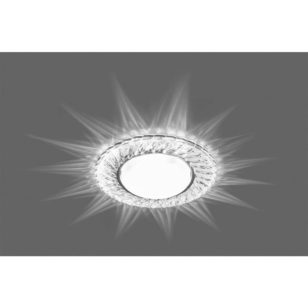 Светильник встраиваемый с белой LED подсветкой Feron CD4021 потолочный GX53 без лампы прозрачный (29474) - Viokon.com