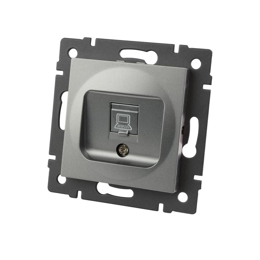 Механизм компьютерной розетки SCT-MPC1-PL-GR-V (RJ-45, CAT6) (Arlight, -) 049848 - Viokon.com