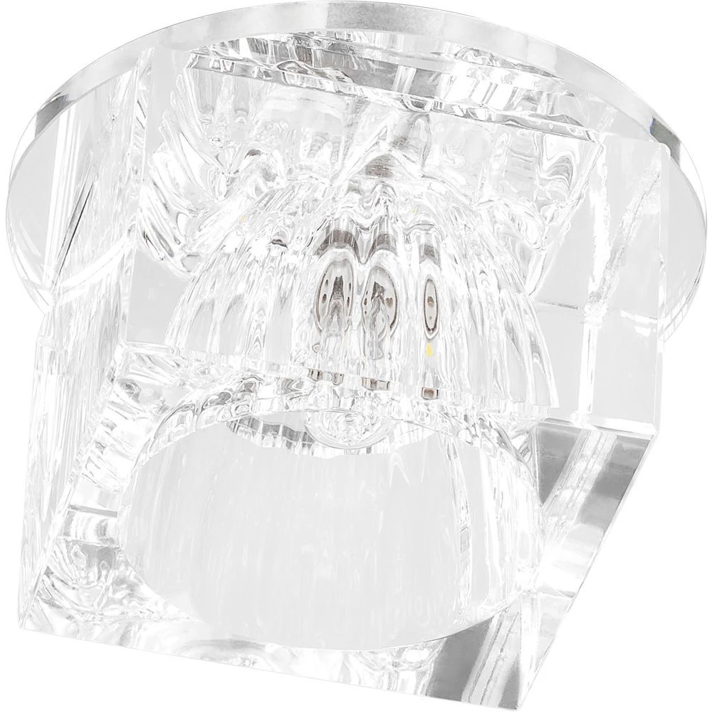 Светильник встраиваемый с белой LED подсветкой Feron JD37 потолочный JCD9 G9 прозрачный (27837) - Viokon.com