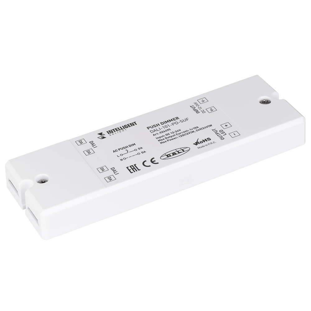 INTELLIGENT ARLIGHT Диммер DALI-101-PD-SUF (12-24V, 10A) (IARL, IP20 Пластик, 3 года) 026495 - Viokon.com