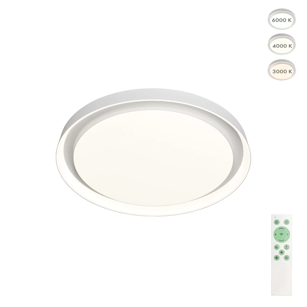 DK6515-WH Накладной светильник LED 40W IP 20 3000K - 6500K белый металл полимер - Viokon.com