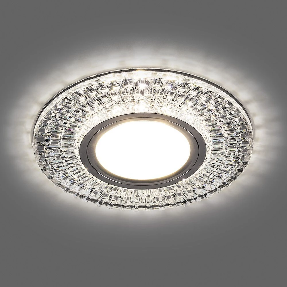 Светильник встраиваемый с LED подсветкой Feron CD943 потолочный MR16 G5.3 прозрачный, хром (32991) - Viokon.com