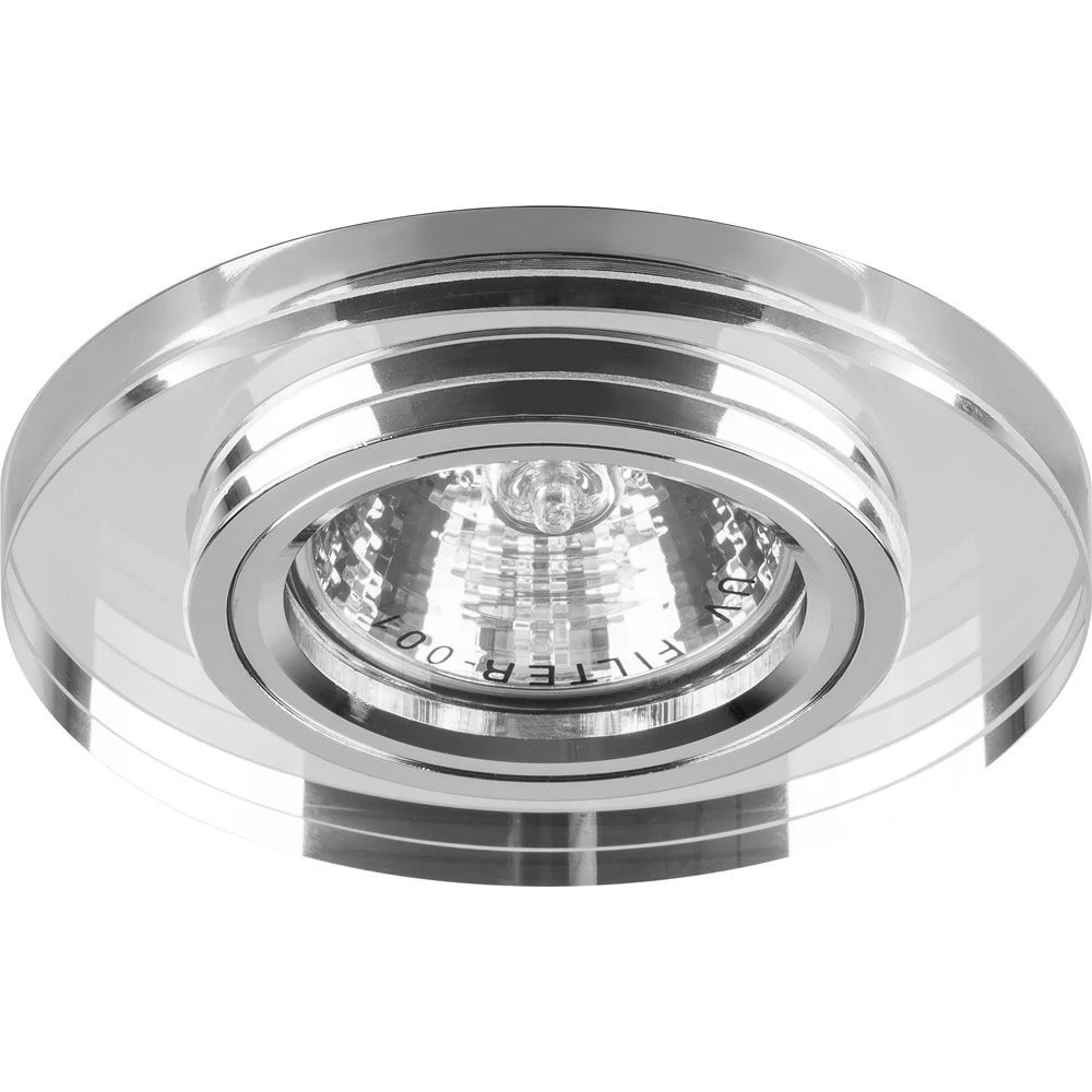 Светильник встраиваемый с белой LED подсветкой Feron 8060-2 потолочный MR16 G5.3 серебристый (28490) - Viokon.com