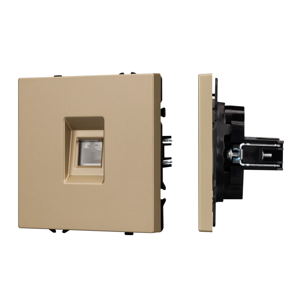 Механизм компьютерной розетки SCT-NOBE-MPC1-SFPL-GD (RJ-45, CAT6) (Arlight, Золотой песок) 054306 - Viokon.com