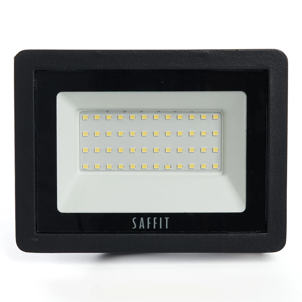 Светодиодный прожектор SAFFIT SFL90-50 IP65 50W 4000K черный (55077) - Viokon.com