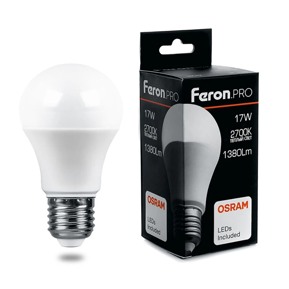 Лампа светодиодная Feron.PRO LB-1017 Шар E27 17W 175-265V 2700K (38038) - Viokon.com
