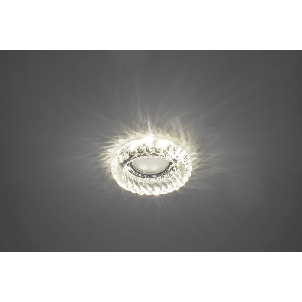 Светильник встраиваемый с белой LED подсветкой Feron JD359 потолочный MR16 G5.3 прозрачный (28610) - Viokon.com