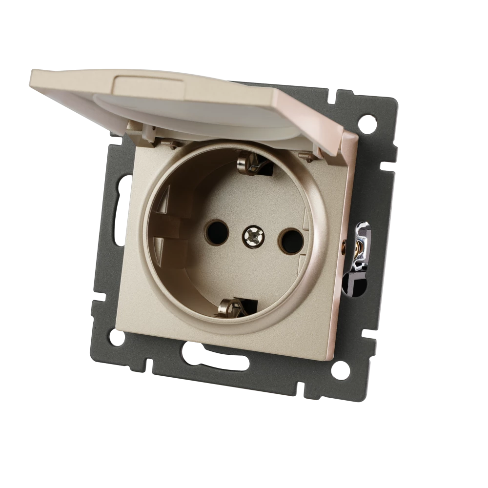 Механизм розетки влагозащищённый SCT-MCP-PL-GD-V (250V, 16A) (Arlight, -) 049837 - Viokon.com