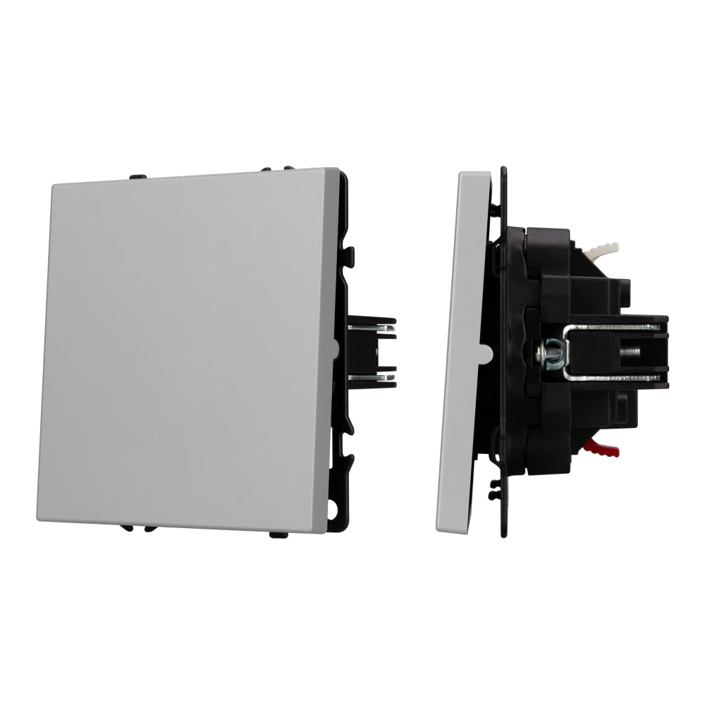 Механизм выключателя одноклавишный проходной SWT-NOBE-MKP1-SFPL-IS (230V, 10A) (Arlight, Никель) 059433 - Viokon.com