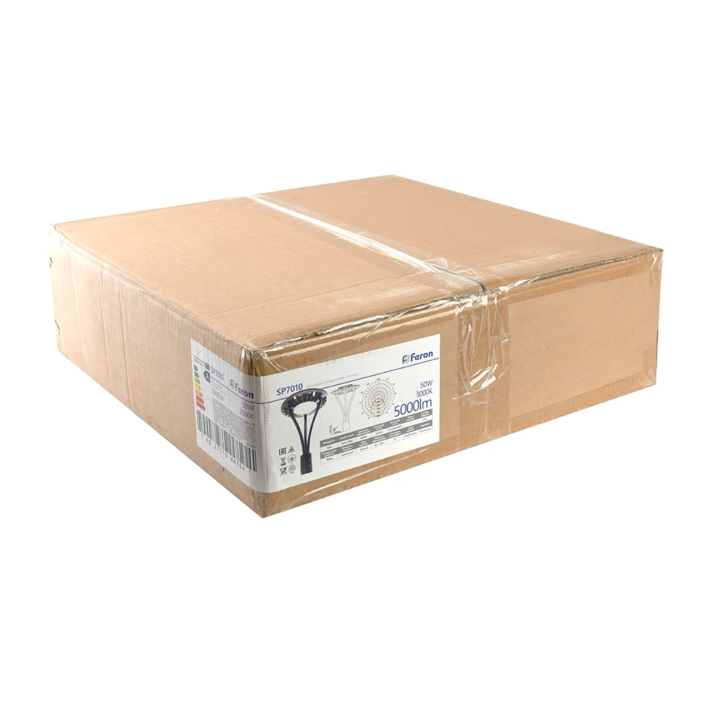 Светильник уличный FERON, SP7010, 50W 5000lm 3000K, черный (48337) - Viokon.com