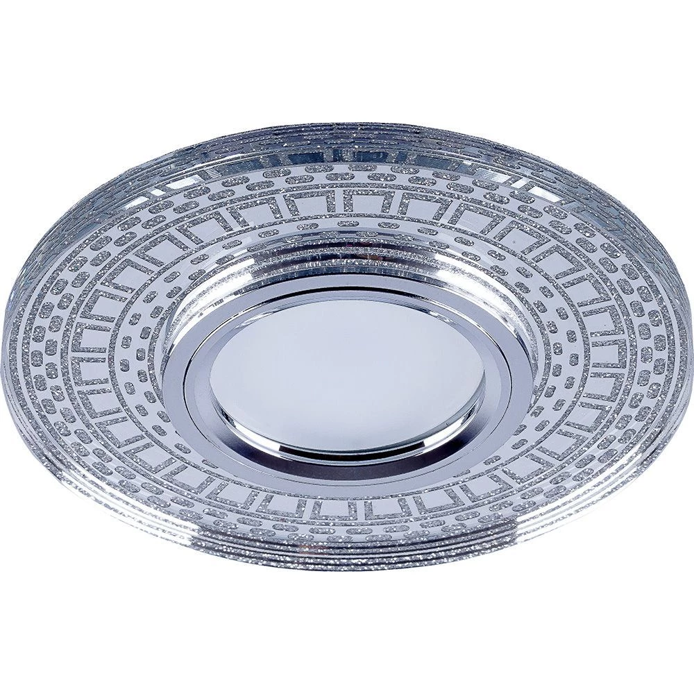 Светильник встраиваемый с LED подсветкой Feron CD981 потолочный MR16 G5.3, прозрачный, серебро (32437) - Viokon.com