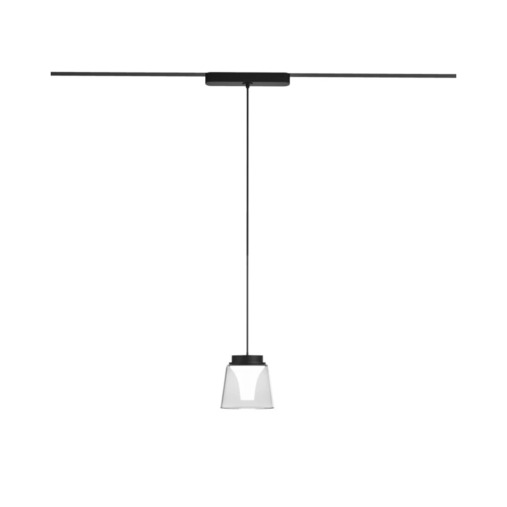 DK5347-BK Светильник для трека Air серия Hang 4000 со светодиодом 9086mm 48V DC 4W RA95 120 4000K IP20 черный алюминий стекло акрил - Viokon.com