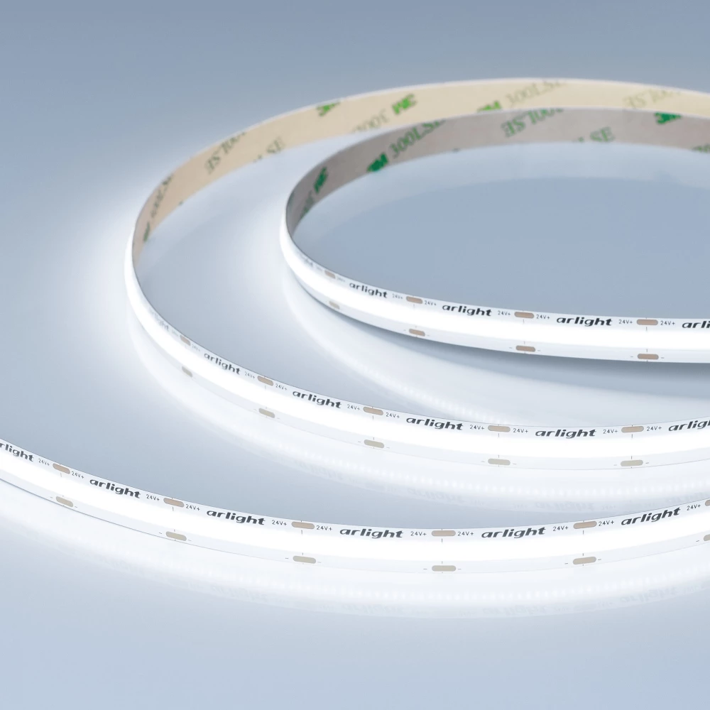 Лента COB-X576-10mm 24V White6000 (15 W/m, IP20, 5m) (Arlight, высок.эфф.150 лм/Вт) 059118 - Viokon.com