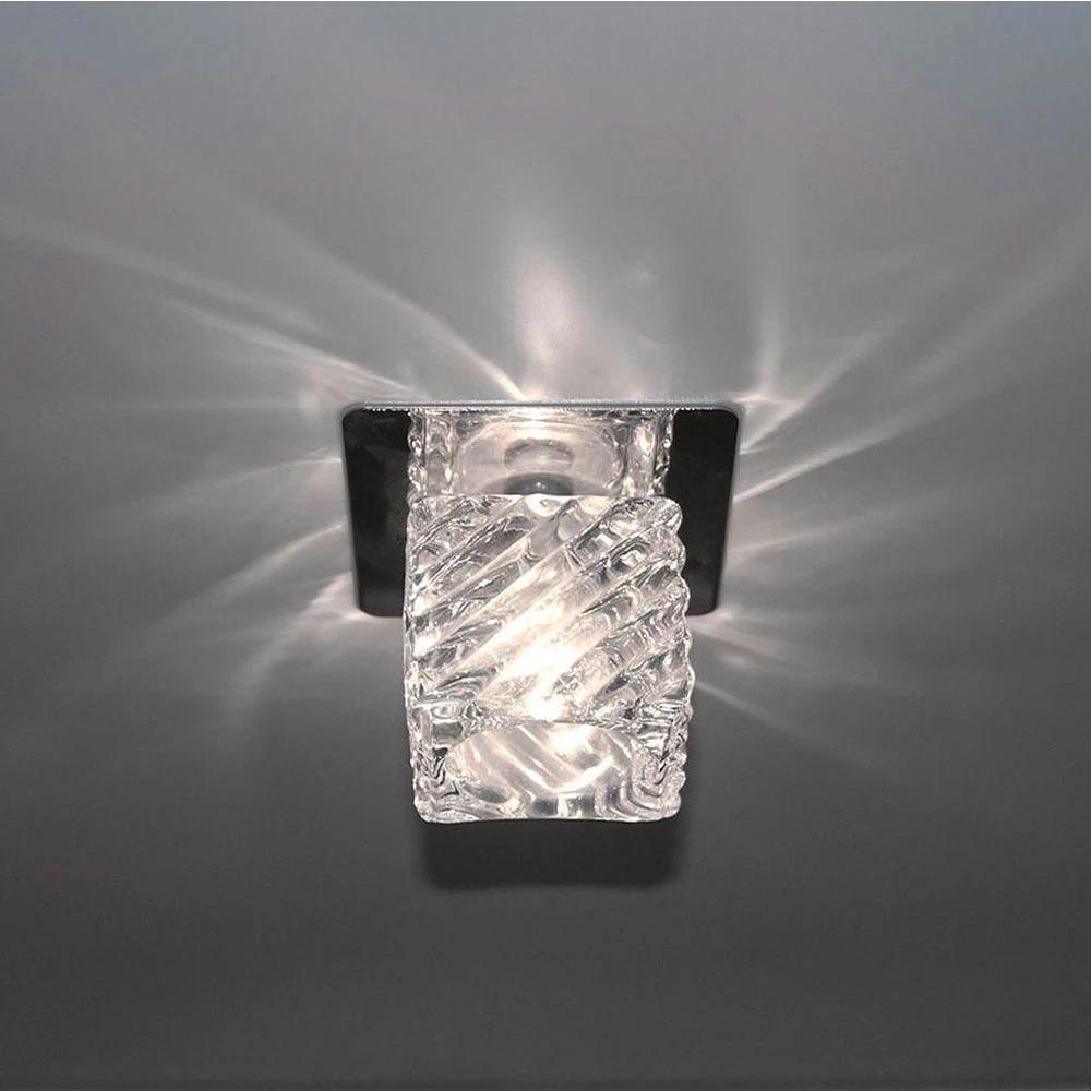 Светильник потолочный со светодиодной лампой 5W  230V/50Hz 400lumen с прозрачным стеклом,хром, BS125-FA (27793) - Viokon.com