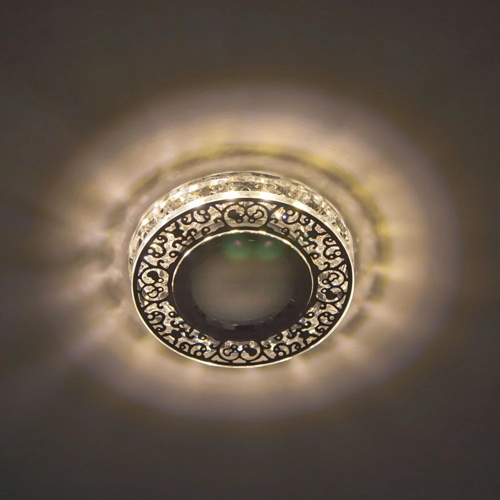 Светильник встраиваемый с белой LED подсветкой Feron C1010MO потолочный MR16 G5.3 прозрачный (28572) - Viokon.com
