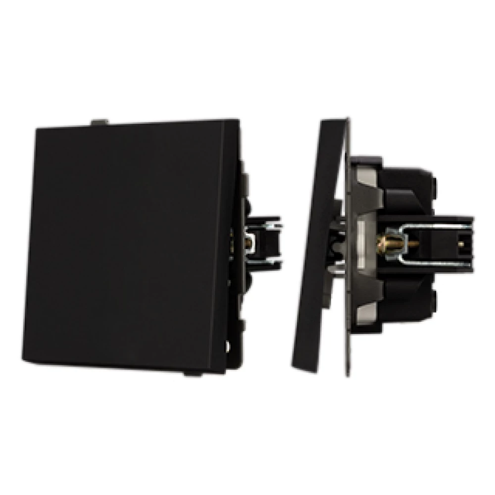 Механизм выключателя одноклавишный проходной SWT-TENDO-MKP1-SFPL-BK (230V, 10A) (Arlight, Матовый черный) 054579 - Viokon.com