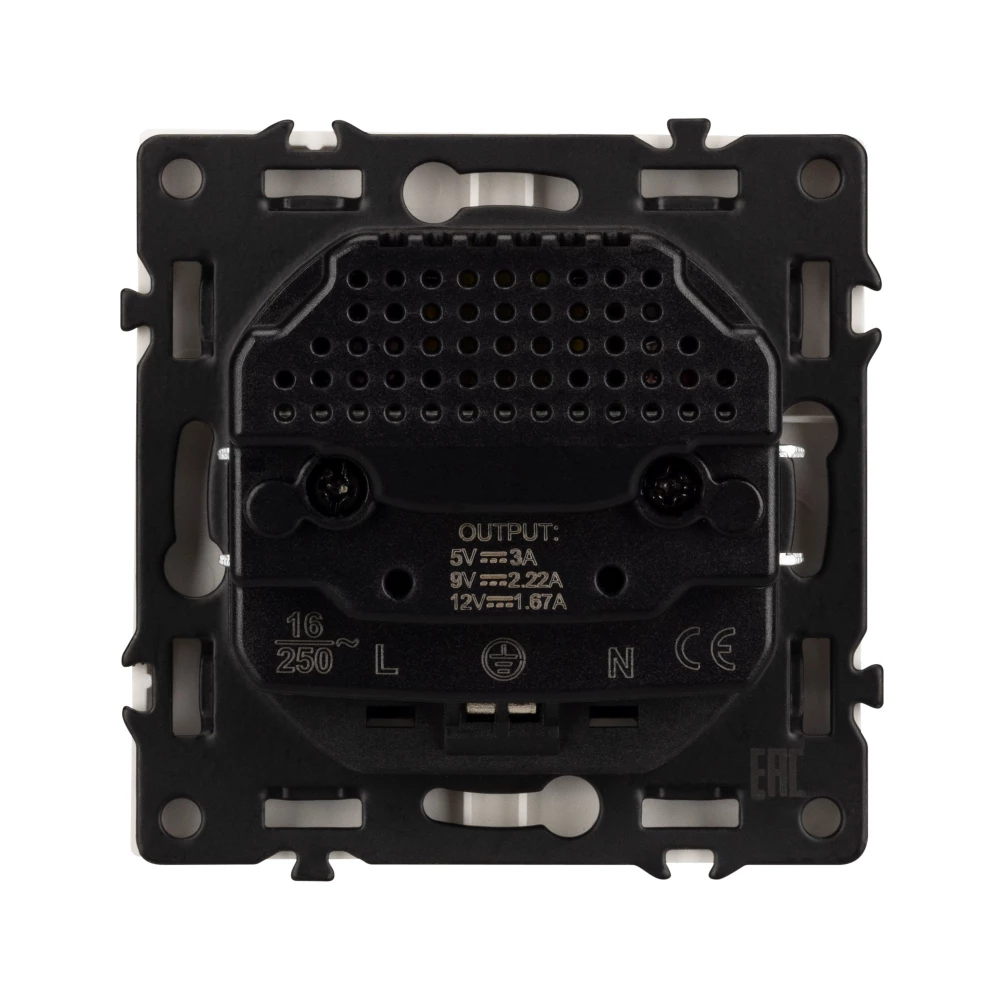 Механизм розетки с USB зарядкой SCT-NOBE-MUAC-SFPL-WH (230V, 16A) (Arlight, Белый кварц) 054284 - Viokon.com