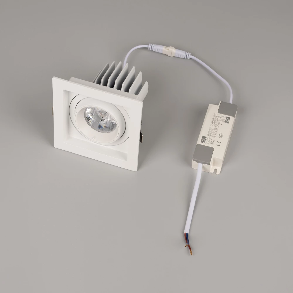 Светильник MS-VORTEX-BUILT-S117x117-20W Warm3000 (WH-WH, 20 deg, 230V) (Arlight, IP20 Металл, 5 лет) 057916 - Viokon.com