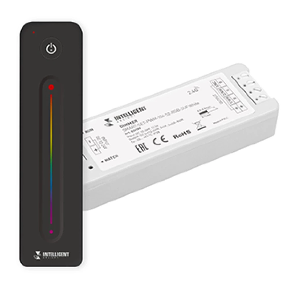 INTELLIGENT ARLIGHT Диммер SMART-SET-PWM-104-52-RGB-SUF White (12-24V, 3x4A, ПДУ LINE, 2.4G) (IARL, Контроллер) 036189 - Viokon.com