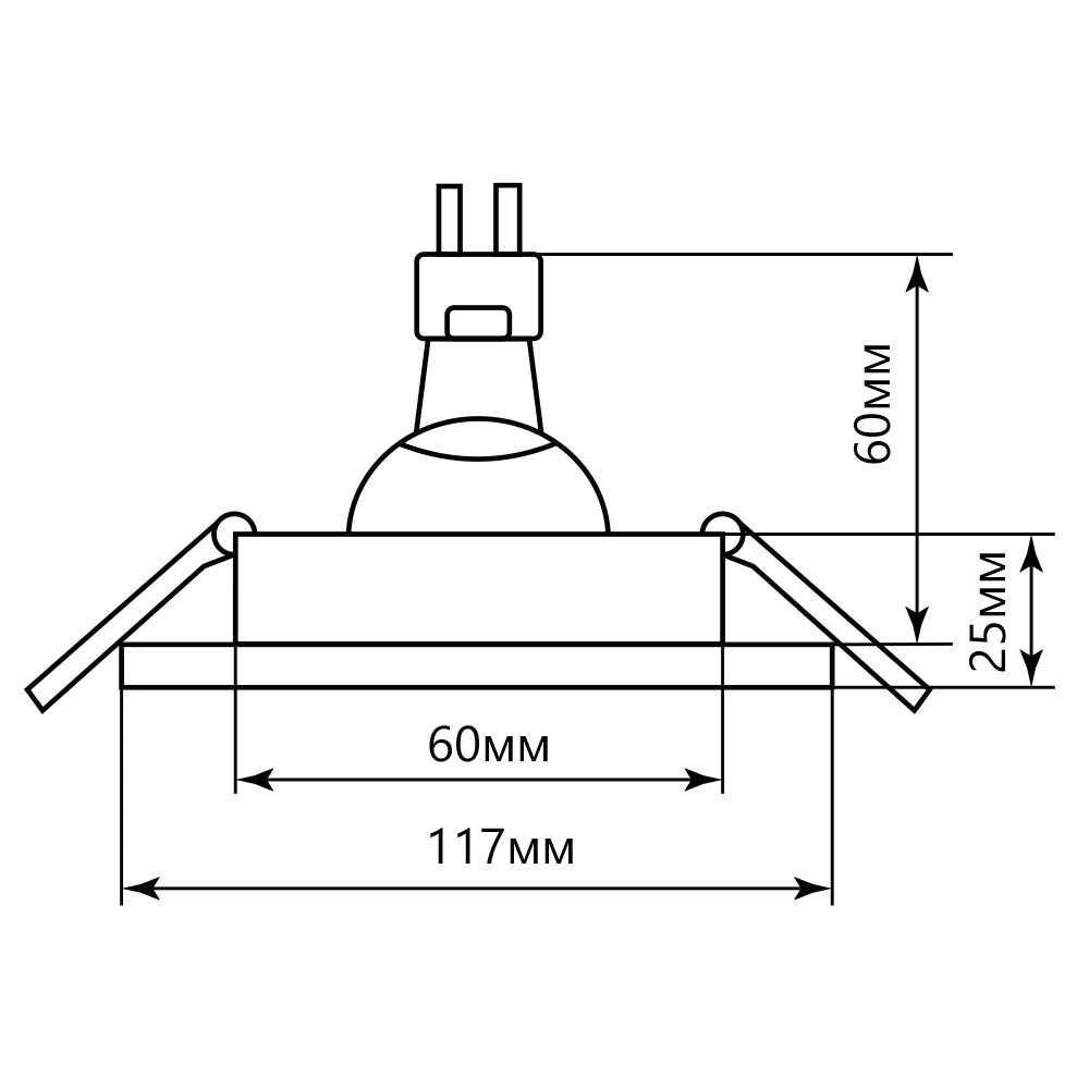 Светильник встраиваемый с белой LED подсветкой Feron CD900 потолочный MR16 G5.3 белый (28843) - Viokon.com