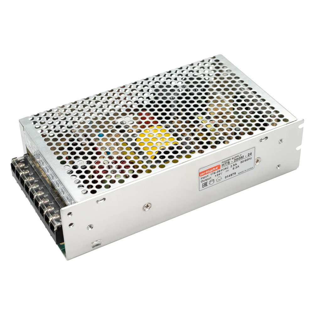 Блок питания HTS-200M-24 (24V, 8.3A, 200W) (Arlight, IP20 Сетка, 3 года) 014979 - Viokon.com