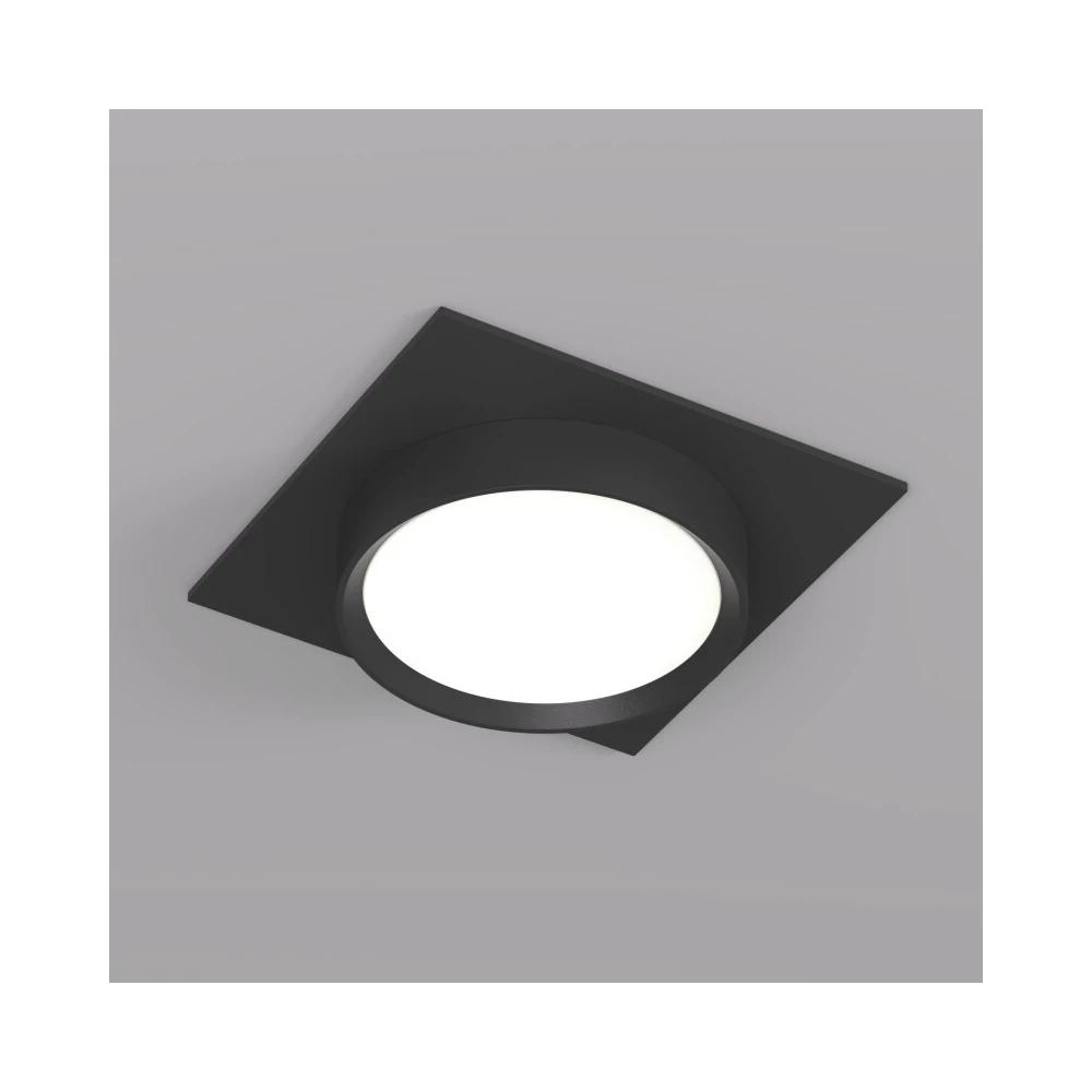 DK2091-BK Встраиваемый светильник FLAT IP 20 до 15 Вт GX53 LED черный алюминий - Viokon.com