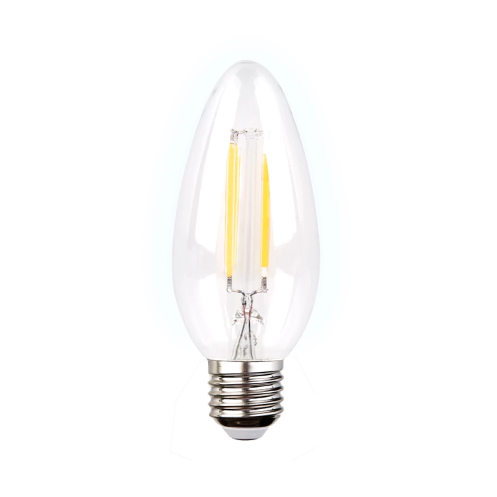 Филаментная светодиодная лампа C37 Лампа Filament LED C37-F 6W E27 4200K (60W) - Viokon.com