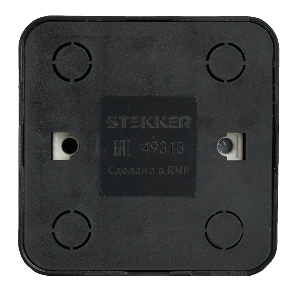 Розетка 1-местная б/з открытой установки, STEKKER, 250В, 10А, IP20, серия София, черный, MST10-11-02 (49313) - Viokon.com