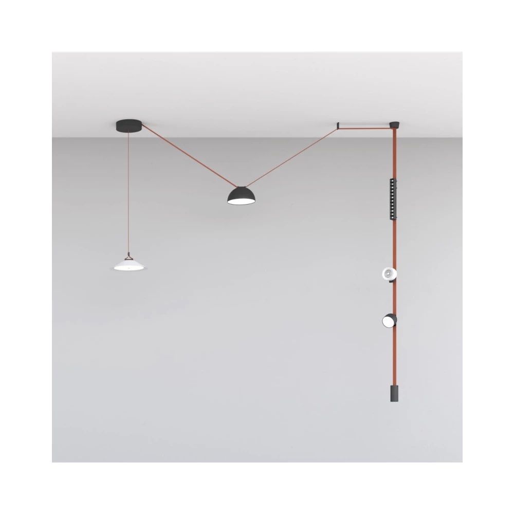 DK5565-WHBK Cветильник для трека-ремня Belty серия Flow со светодиодом D300H71мм 48V DC 12W RA90 120 3000K IP20 белый с черным алюминий - Viokon.com