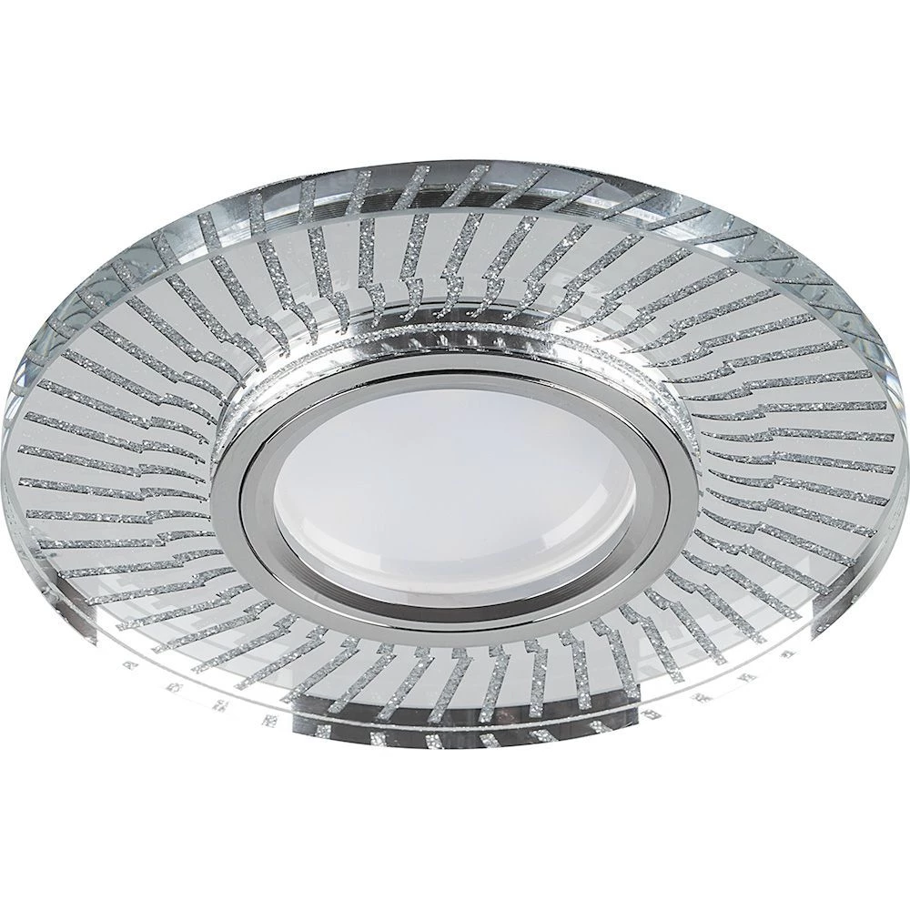 Светильник встраиваемый с LED подсветкой Feron CD979 потолочный MR16 G5.3 прозрачный, хром (32995) - Viokon.com