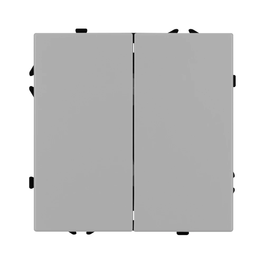 Механизм выключателя двухклавишный непроходной SWT-NOBE-MK02-SFPL-IS (230V, 10A) (Arlight, Никель) 059420 - Viokon.com